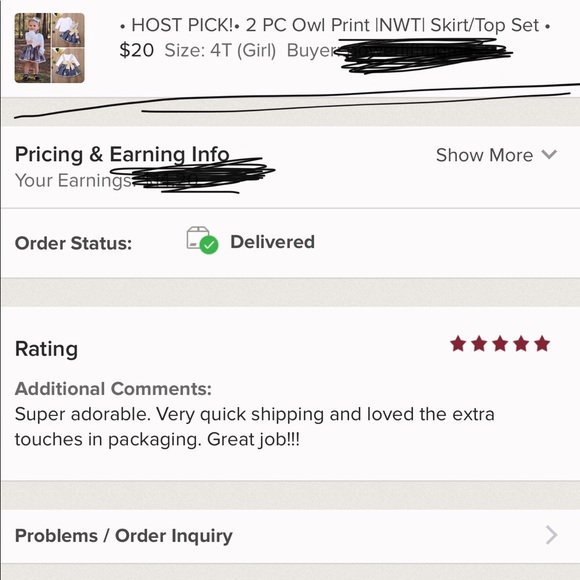 • HP!•LAST 1!! •2 PC Owl Pr. Skirt Set • - Picture 8 of 8